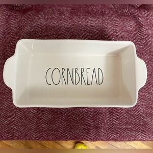 Rae Dunn white “Cornbread” baking/serving dish.